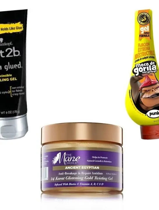 6 different black hair gels