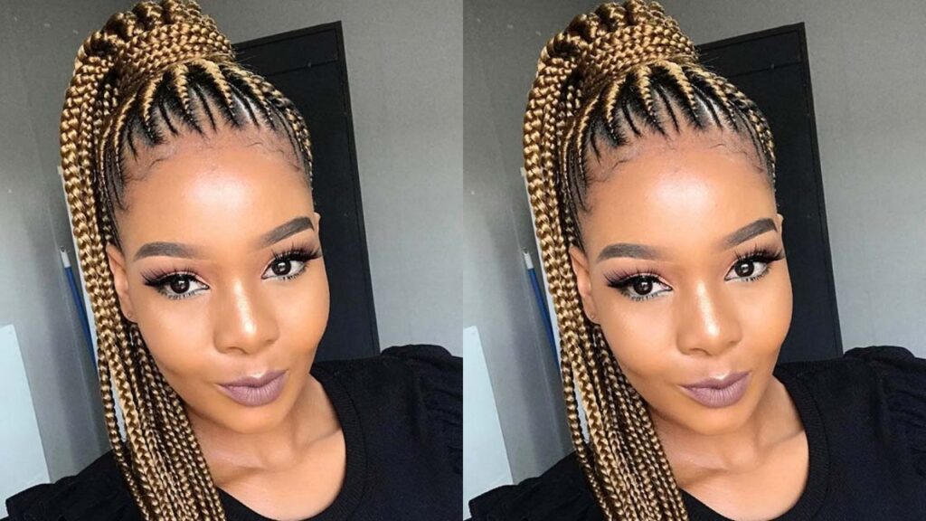 4c ponytail hairstyle_feed in braids ponytail