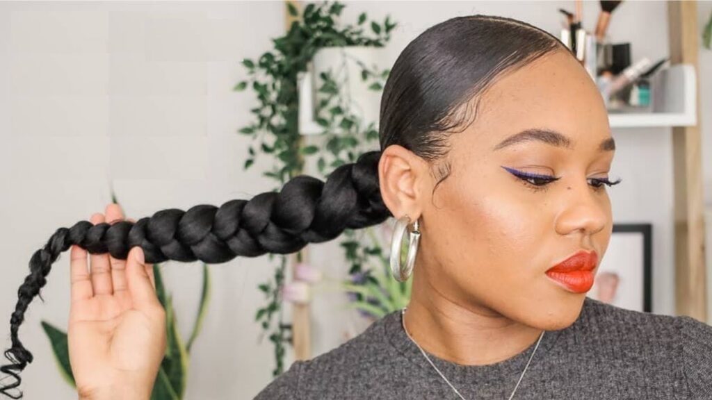4c ponytail hairstyle_jumbo braid ponytail