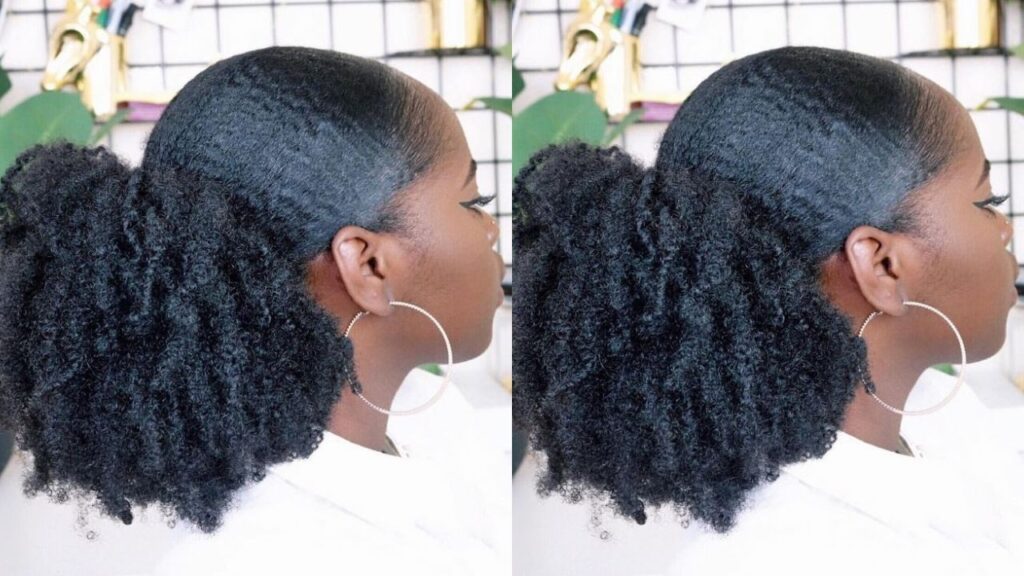 4c ponytail hairstyle_kinky curly ponytail