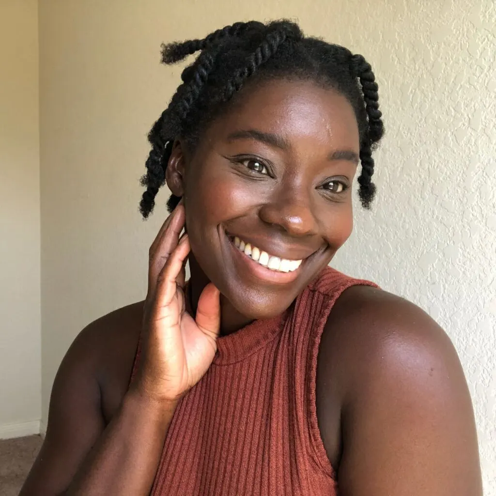 young black woman with 4c hair twists