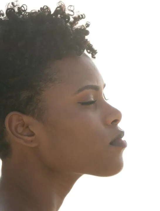 short tapered cut on 4c natural hair