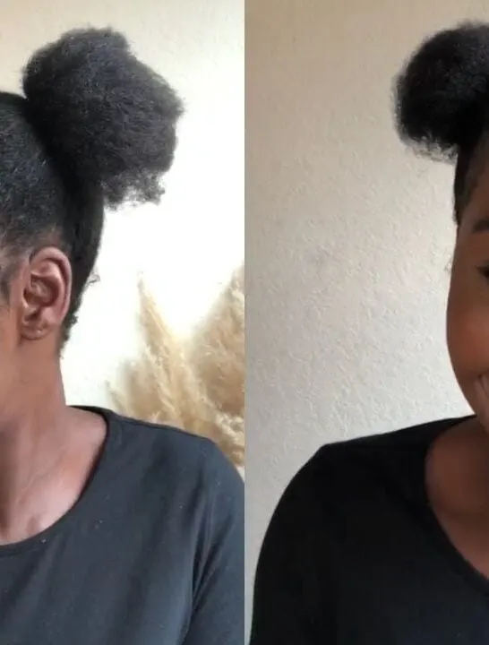 Space buns on 4c hair