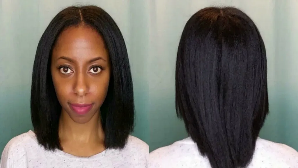 black woman with straightened natural hair